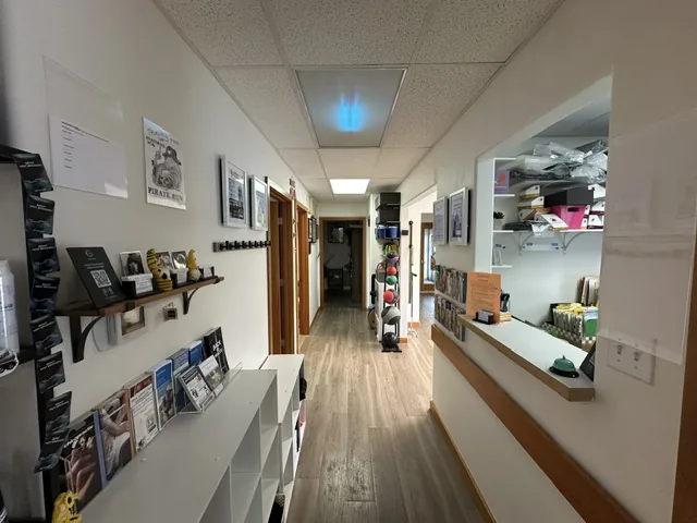 The main hallway running through the clinic