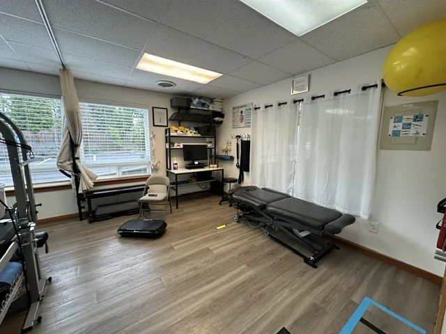 Treatment table and exercise area used during your rehab program